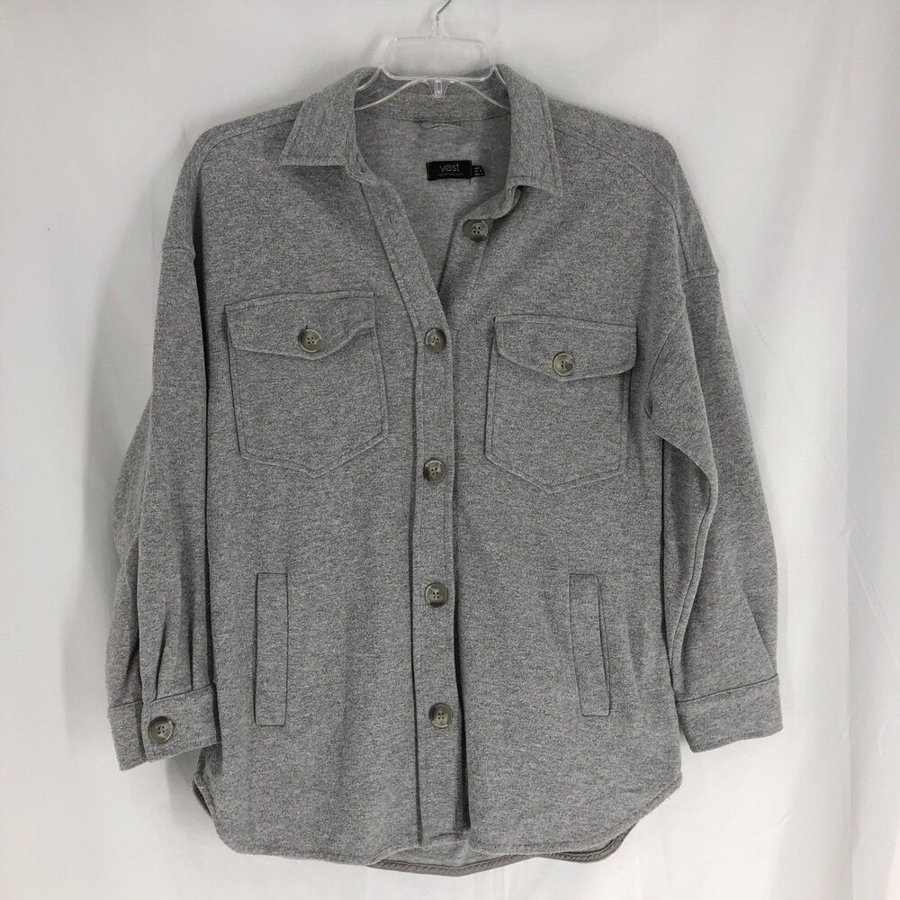 Yest Dutch The Netherlands 6 Gray Fleece Shacket
